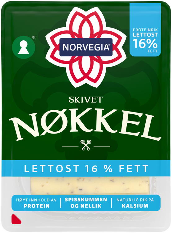 Norvegia nøkkel lett 16% skivet 150g