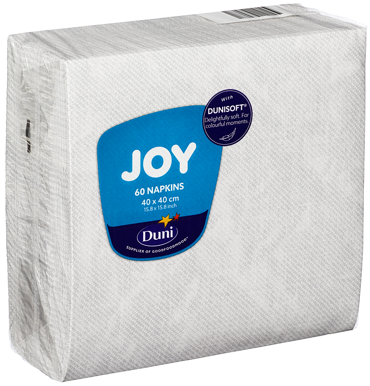 Serviett dunisoft washed linen silver 40cm   60stk