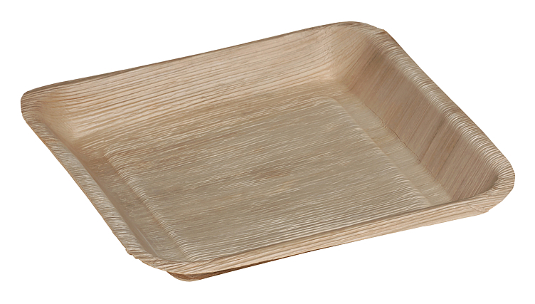 Palmebladstallerken 24x24cm naturesse 25stk