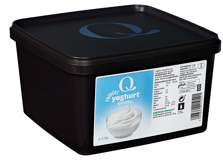 Q frokost yoghurt naturell   2,5kg