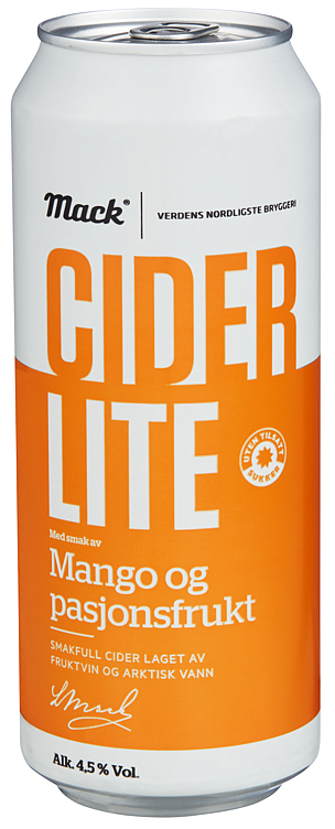 Cider lite mango/pasjonsfrukt bx   4,5%    24x0,5l
