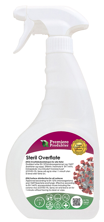 Steril overflate premium quality (desinfekt) 0,75l