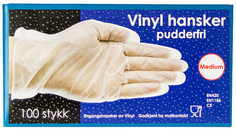 Vinyl engangshansker s 100stk
