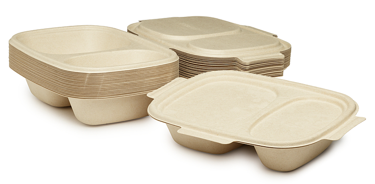 Boks shield bagasse 2rom brun 600/300ml   50stk