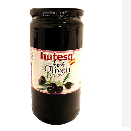 Oliven sort uten sten 690g