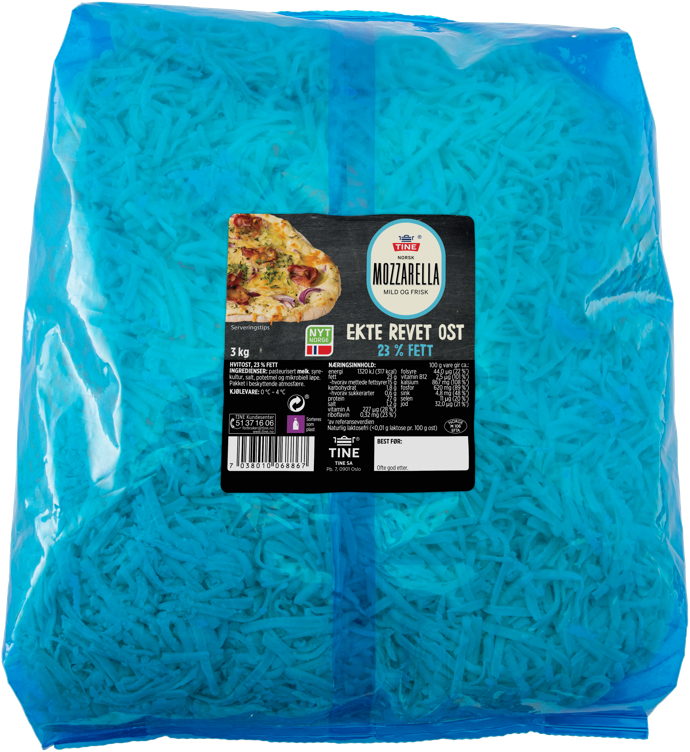 Revet mozzarella 23%   3kg