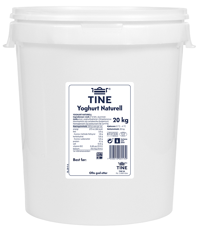 Yoghurt natural 20kg