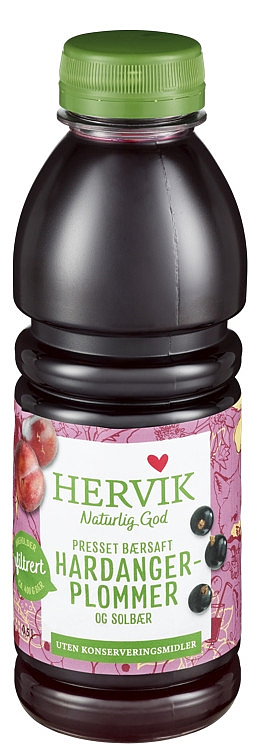 Plomme&solbærsaft 0,5l