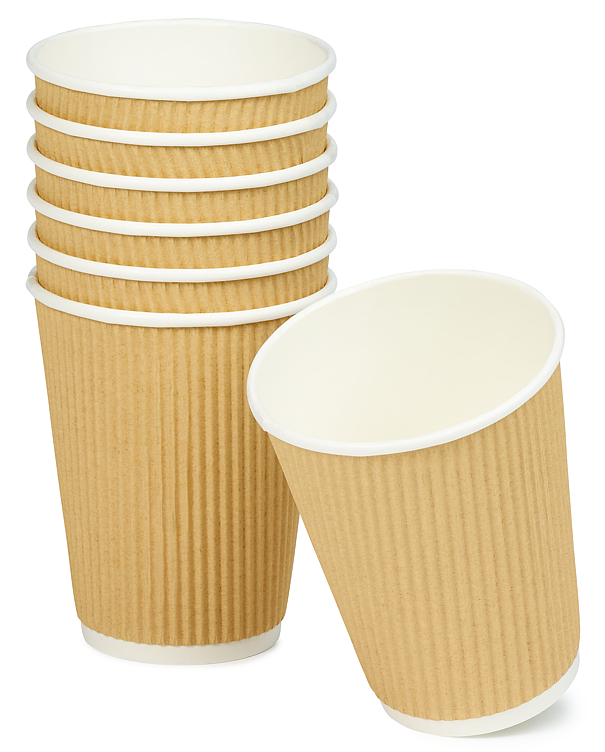 Pappbeger triple walll brun 35cl 30stk