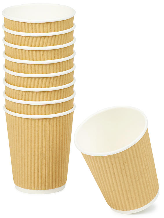 Pappbeger triple wall brun 24cl 25stk