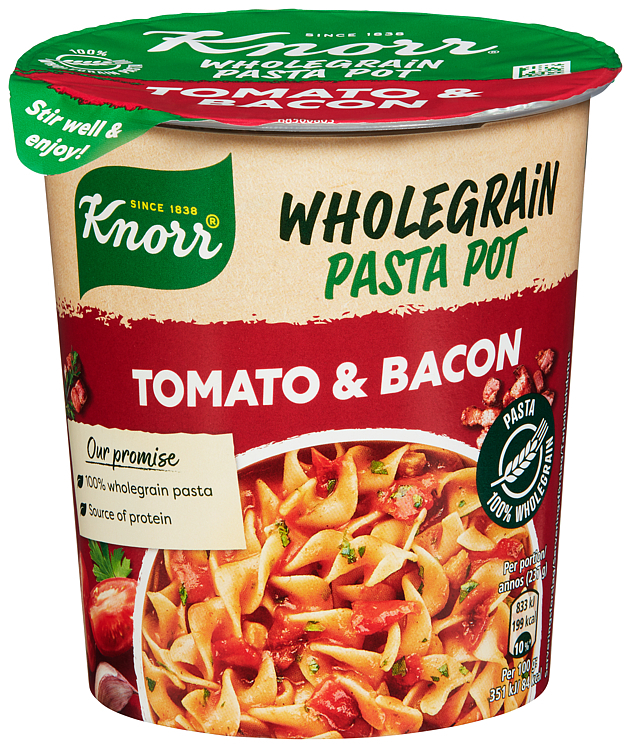 Snack pot wholegrain tomato & bacon 57g