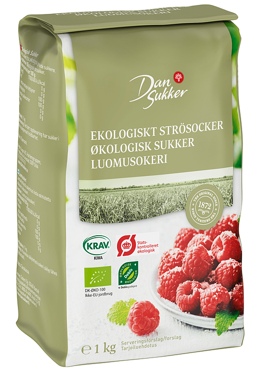 Sukker, hvit økol. 1kg