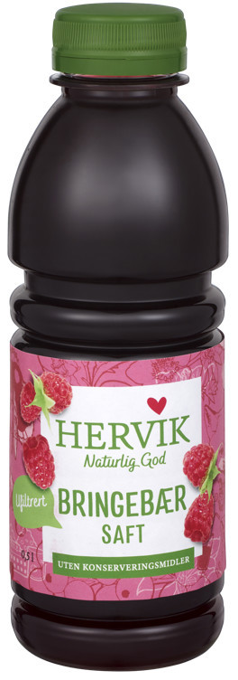 Bringebærsaft ufiltrert 0.5l