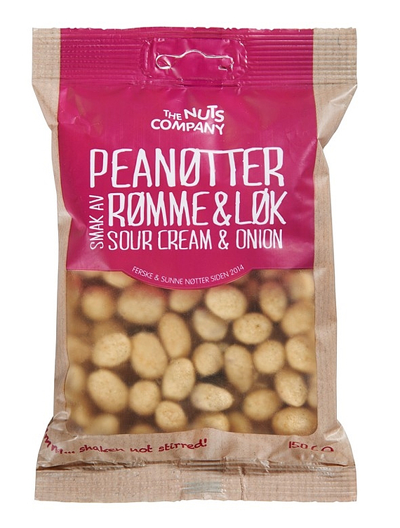 Peanøtter coatede- rømme og løk 150g