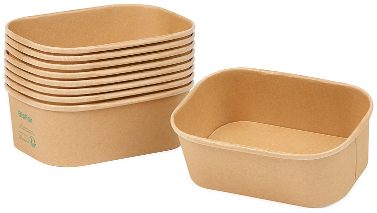 Box brick medium pap/pla brun 750ml 50stk