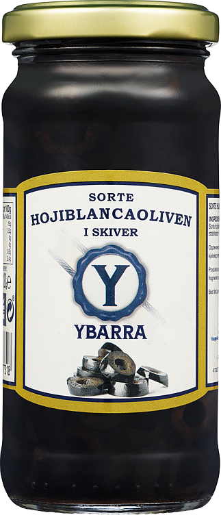 Oliven sorte i skiver 230g