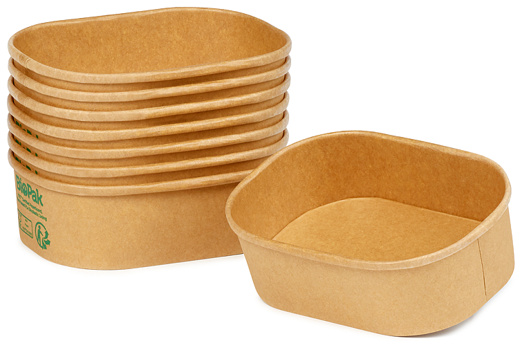 Boks brick mini papp/pla brown 150ml 50stk