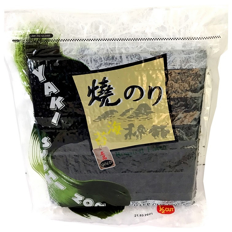 Yaki sushi nori - half cut 100stk 120g