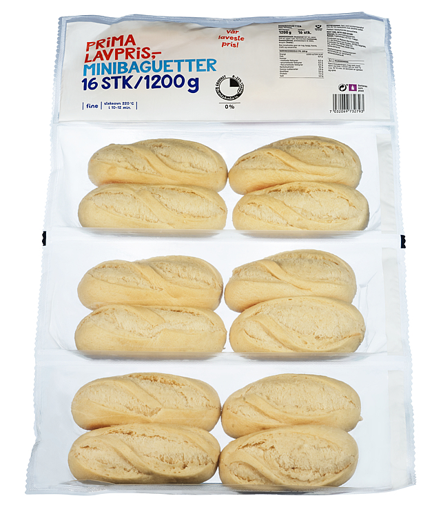 Minibaguettes 16x75g   1,2kg