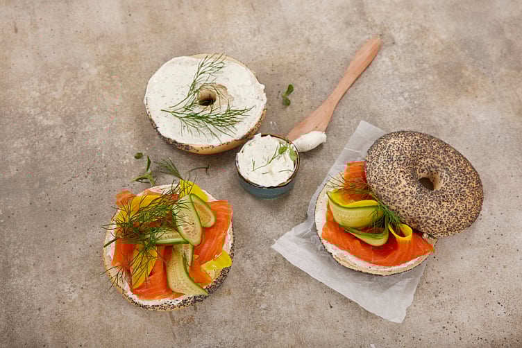 Bagel valmuefrø delt tin server  30x120g