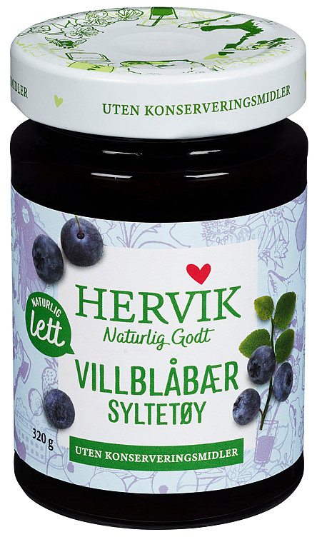 Lett villblåbærsyltetøy 320g