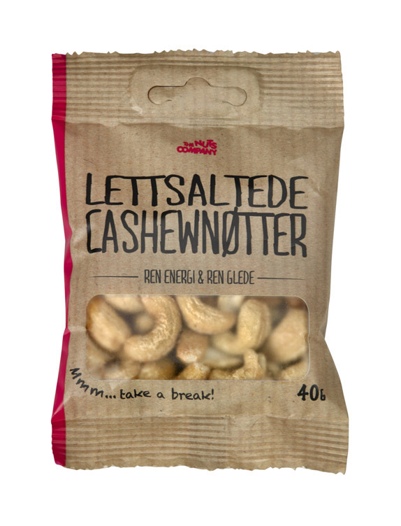 Cashewnøtter lettsaltede 40g