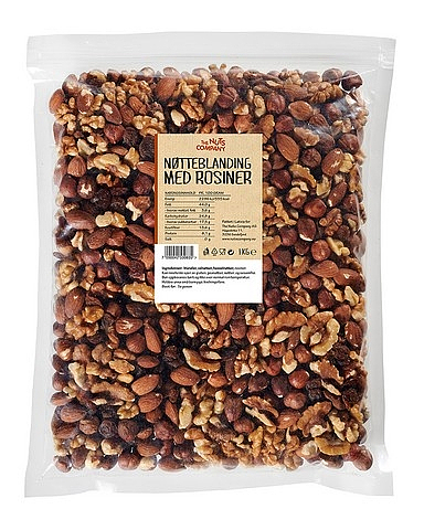 Nøtteblanding med rosiner 1kg