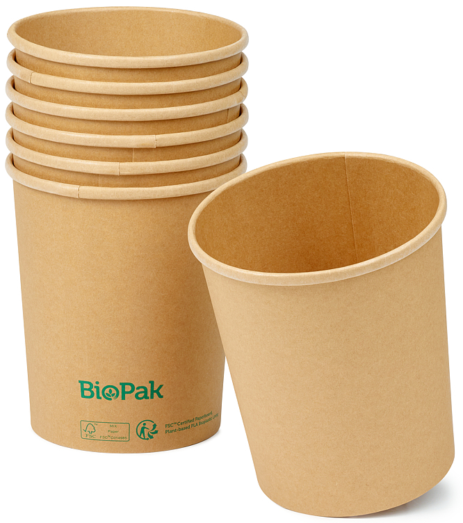 Skål ronda slank papp/pla brun 950ml 35stk