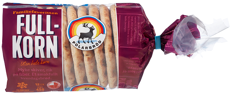 Polarbrød fullkorn 12pk  450g