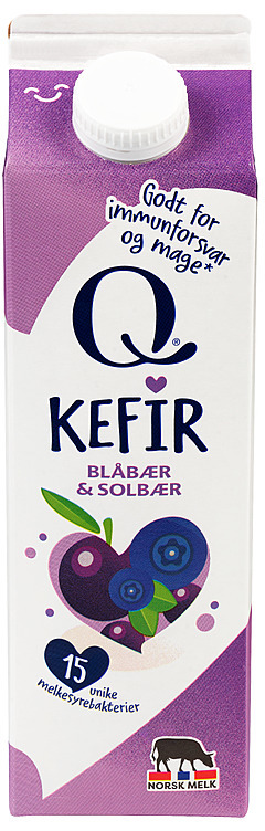 Kefir blåbær & solbær   1l