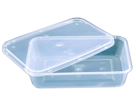 Micro rectangular beger + lid 750ml 50stk
