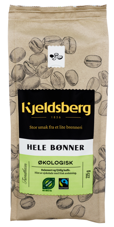 Kaffe hele bønner fair trade økol. 225g