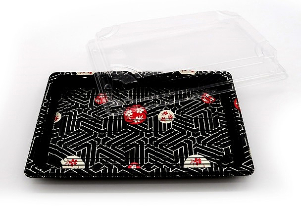 Sushi trays wl-07 sakura (10-12 bit)  50stk