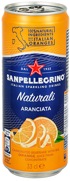San pellegrino aranciata slim can 24x33cl