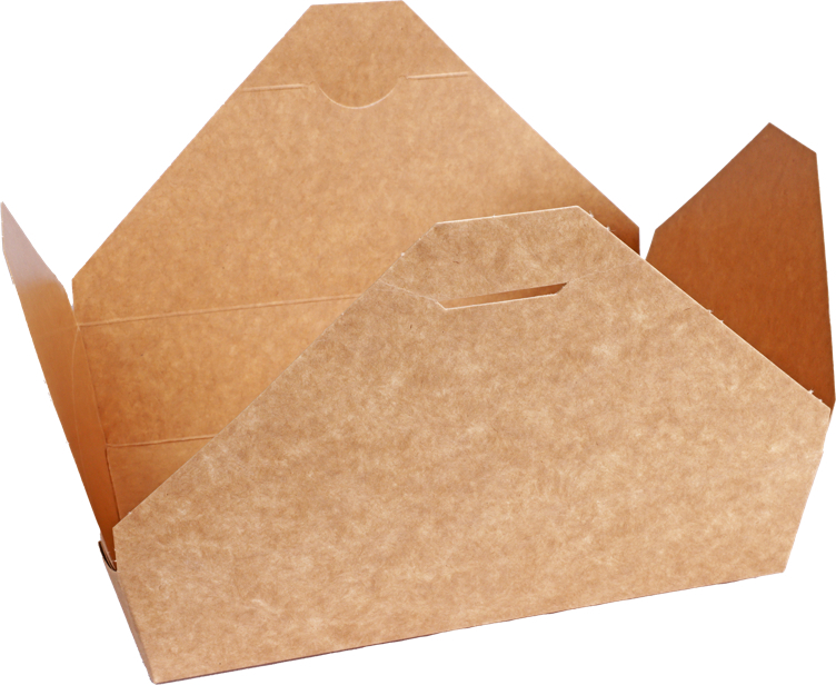 Takeaway box 1200ml 195x140x45mm container brown  50pce