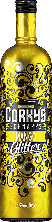 Corkys mango glitter   15%   70cl