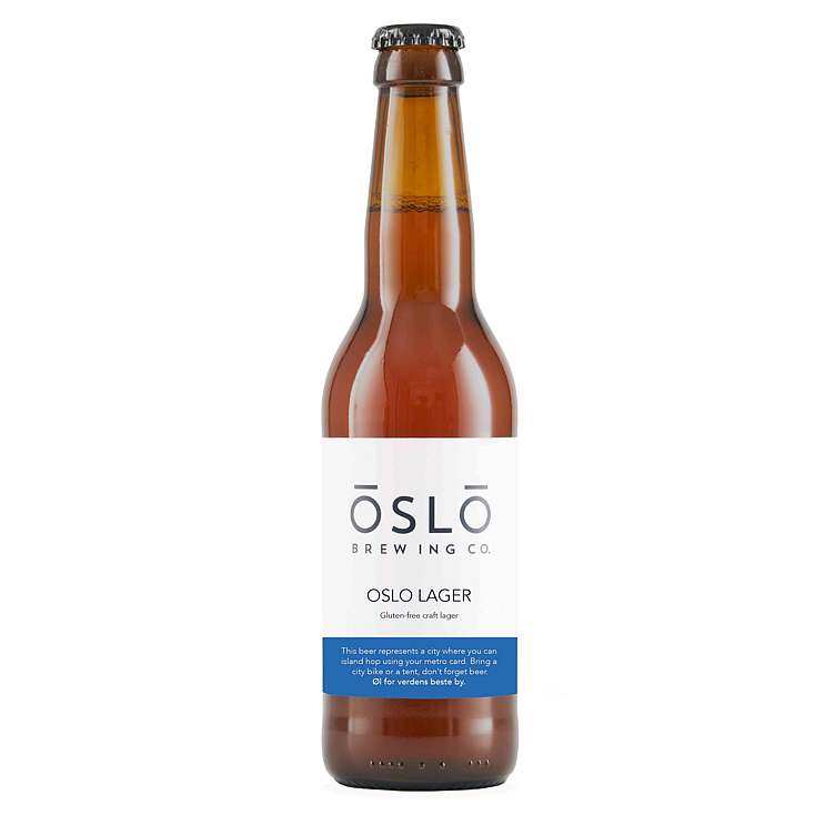 Oslo brewing oslo lager glutenfri flaske 4,7% 24x33cl