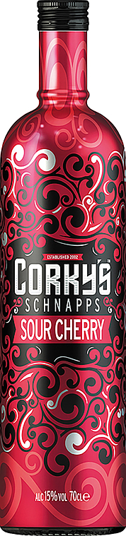 Corkys sour cherry   15%   70cl