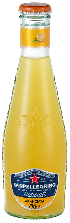 San pellegrino aranciata glassflaske 24x20cl