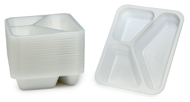 Tray cater pp tr 3-comp 227x178x40  316stk