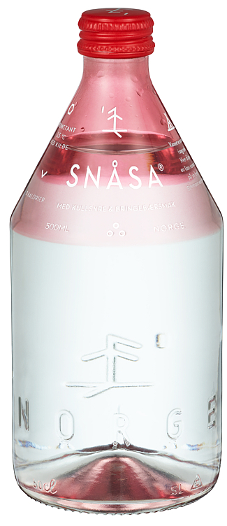 Snåsa m/bringebær smak og kullsyre glass   6x0,5l