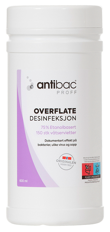 Antibac overflate våtservietter 150stk