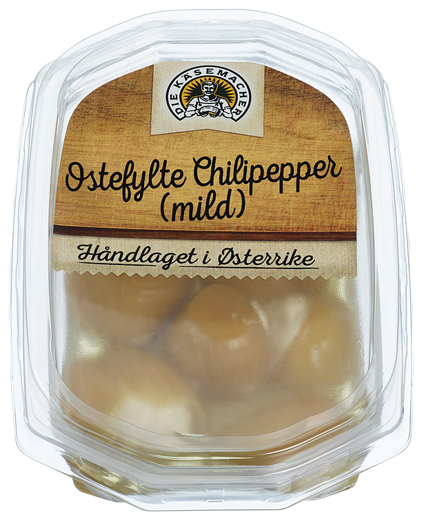 Ostefylt chilipepper mild 140g