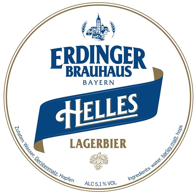 Erdinger helles lagerbier   5,1%   30l    fat