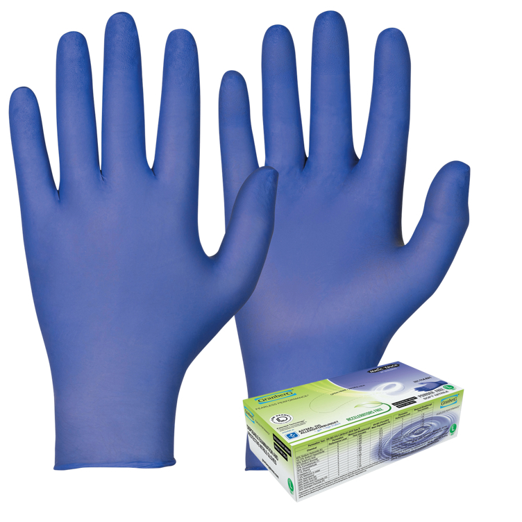 Disposable gloves nitrile accelerator free indigo blue xl 10