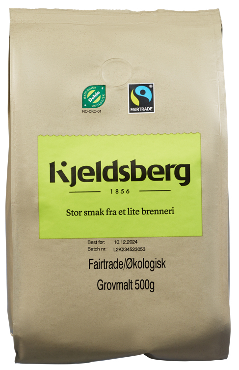 Kjeldsberg fairtrade/økol. grovmalt  12x500g