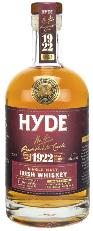 Hyde no 4 single malt irish whiskey rum finish 46% 70cl
