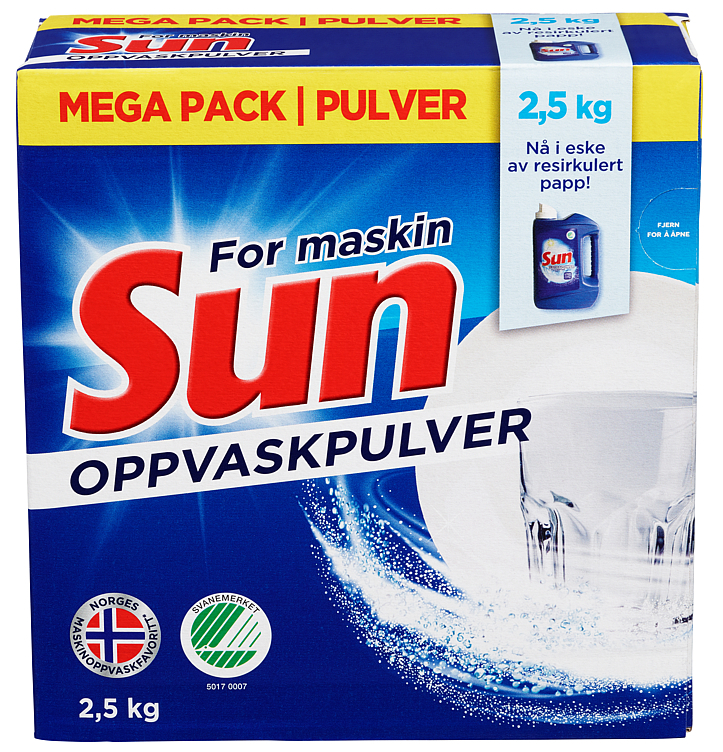 Sun maskinoppvaskpulver 2,5kg