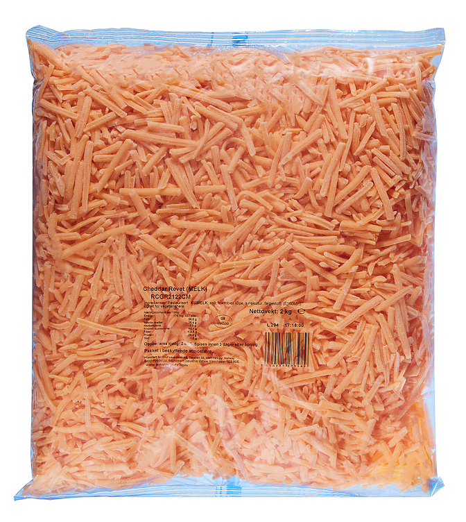 Engelsk cheddar revet 2kg