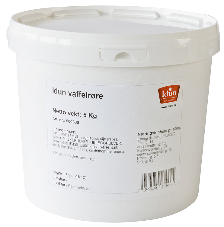 Idun waffle batter  5kg